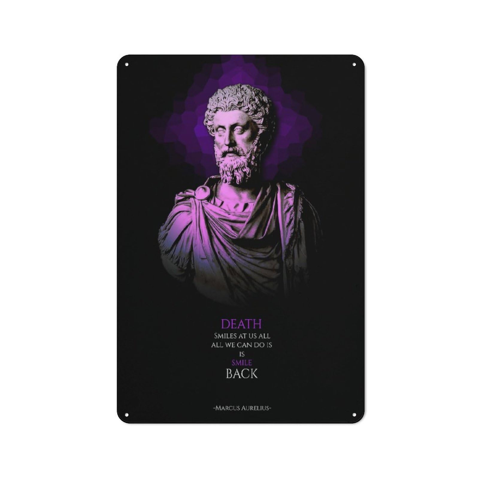 Junmoney Royal Marcus Aurelius Quote Metal Sign 30X20cm With For Home Bar Wall, Vintage Decor, Wall Decoration For Home Bars And Entertaining Spaces