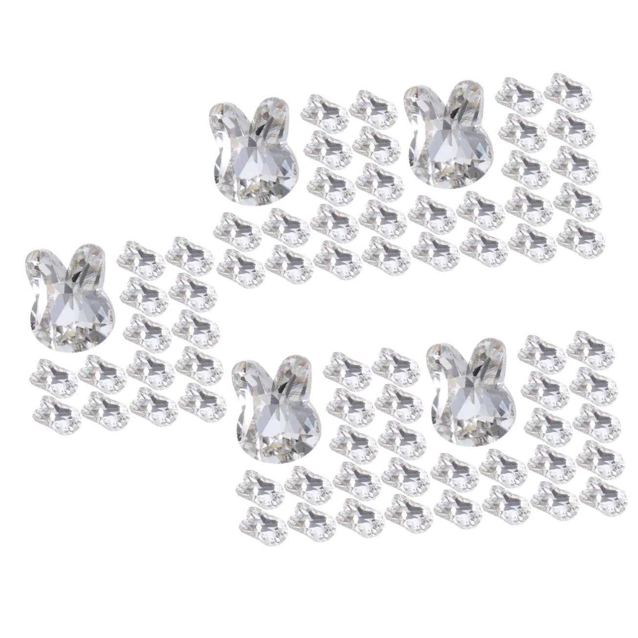 Healvian 100pièces Décorations De Manucure Rabbit Accessoires Nail Art Diy Charms