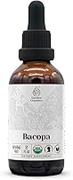 Vista 1 de Bacopa USDA Organic Extracto sin alcohol, gotas de hierbas orgánicas, suplemento, relajación, efecto cognitivo positivo Tintura hecha de Bacopa