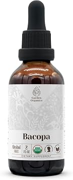 Bacopa USDA Organic | Alcohol-Free Extract, Organic Herbal Drops, Supplement, Relaxation, Positive Cognitive Effect | Tincture made from 100% Organic Bacopa Bacopa Monnieri Dried Herb 2 oz