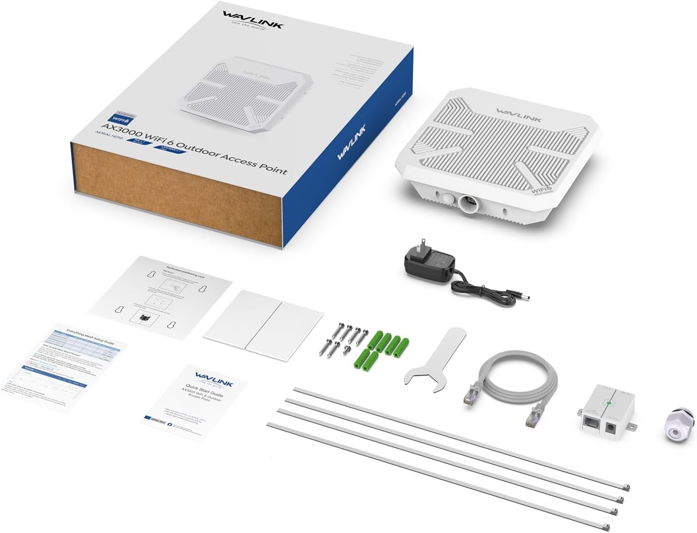 WAVLINK AX3000 Outdoor WiFi 6 Extender package contents