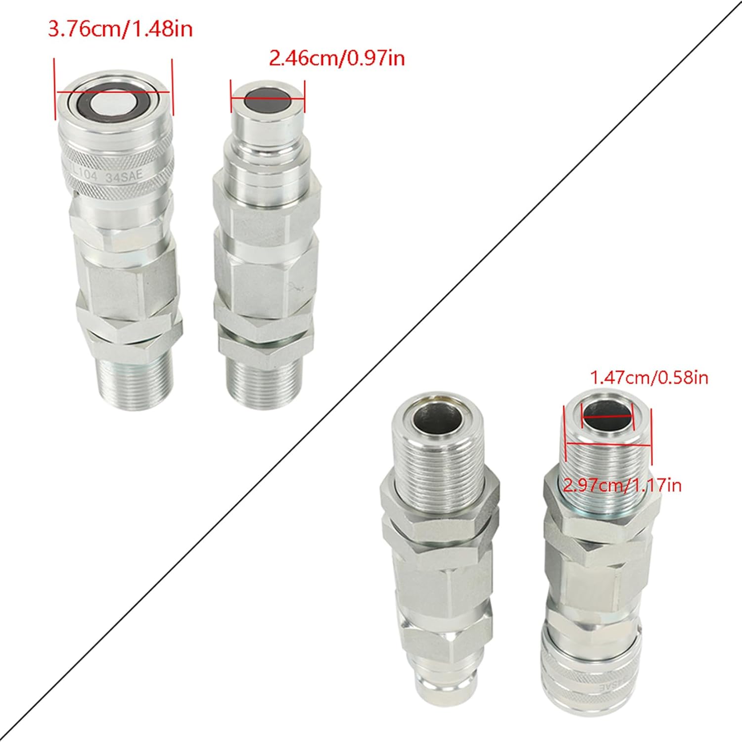 AT312877 Hydraulic Quick-Connect Coupler Replacement for 332 326D 280 332D 325 333D 270 328 328D 260