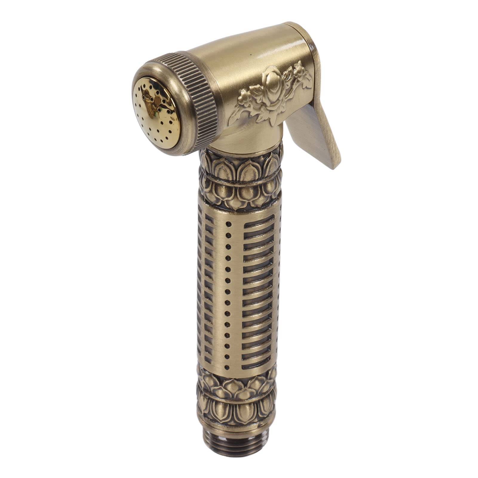 Fafeicy Rubinetto a Muro Monoforo Ottone Retro con Doccetta, per Bagno | Costruzione in Ottone, Filettatura G1/2, Raggio di Spruzzo di 6,5 Piedi, per Bidet o Lavello da giardino.
