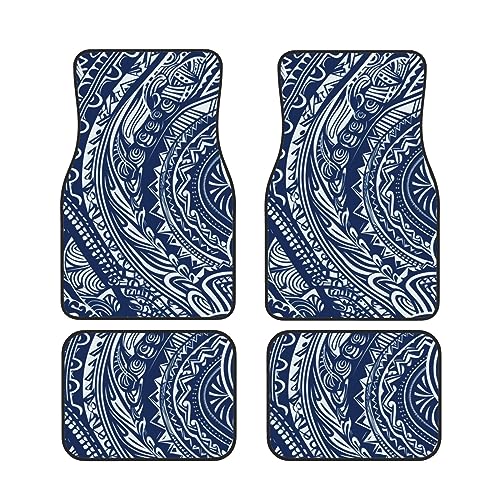Tapis de sol voiture maori bleu antidérapant contre saleté auto