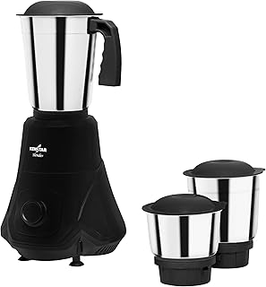 Kenstar SLENDER 3J Mixer Grinder | 3 Multipurpose Jars with High Power Motor | 500 W | Black