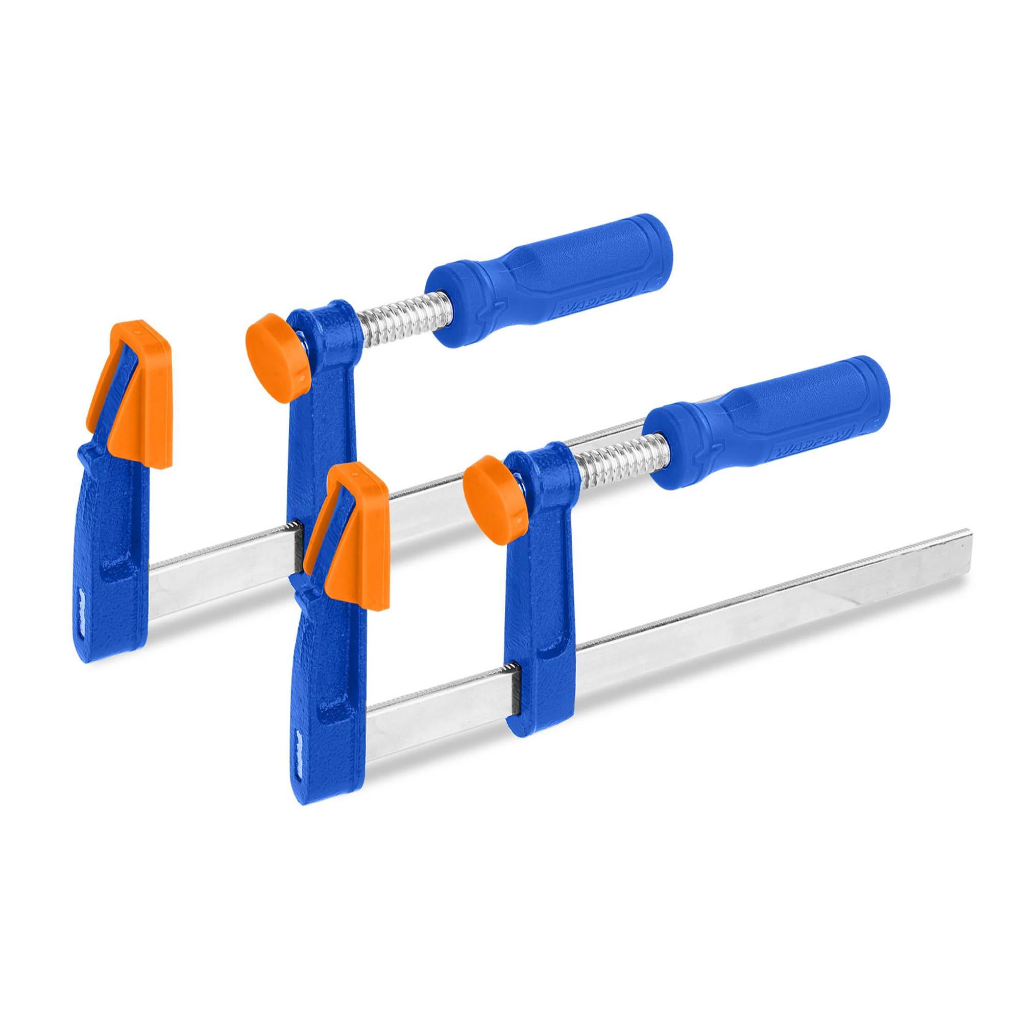WADFOW F Clamps Set 2 pcs pack (50x250mm),Plastic Handle and Surface Protection PVC Cover for Better Grip Metal F Clamps for Woodworking Glass and Welding Works (B0D5CRMYYD) Amazon Price History, Amazon Price Tracker
