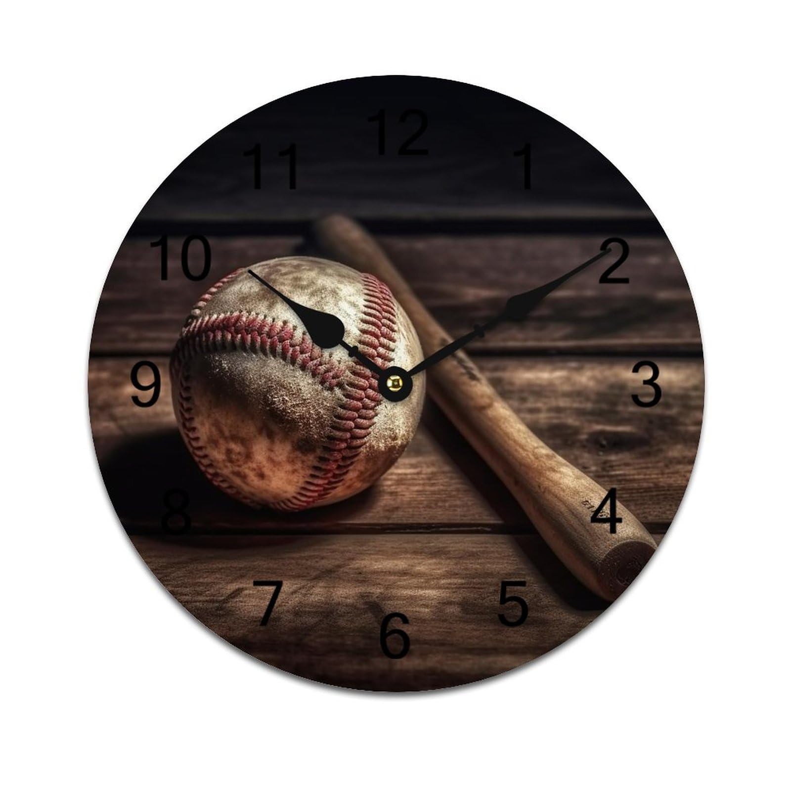 Horloge murale en bois chic et silencieuse pour salon raffiné