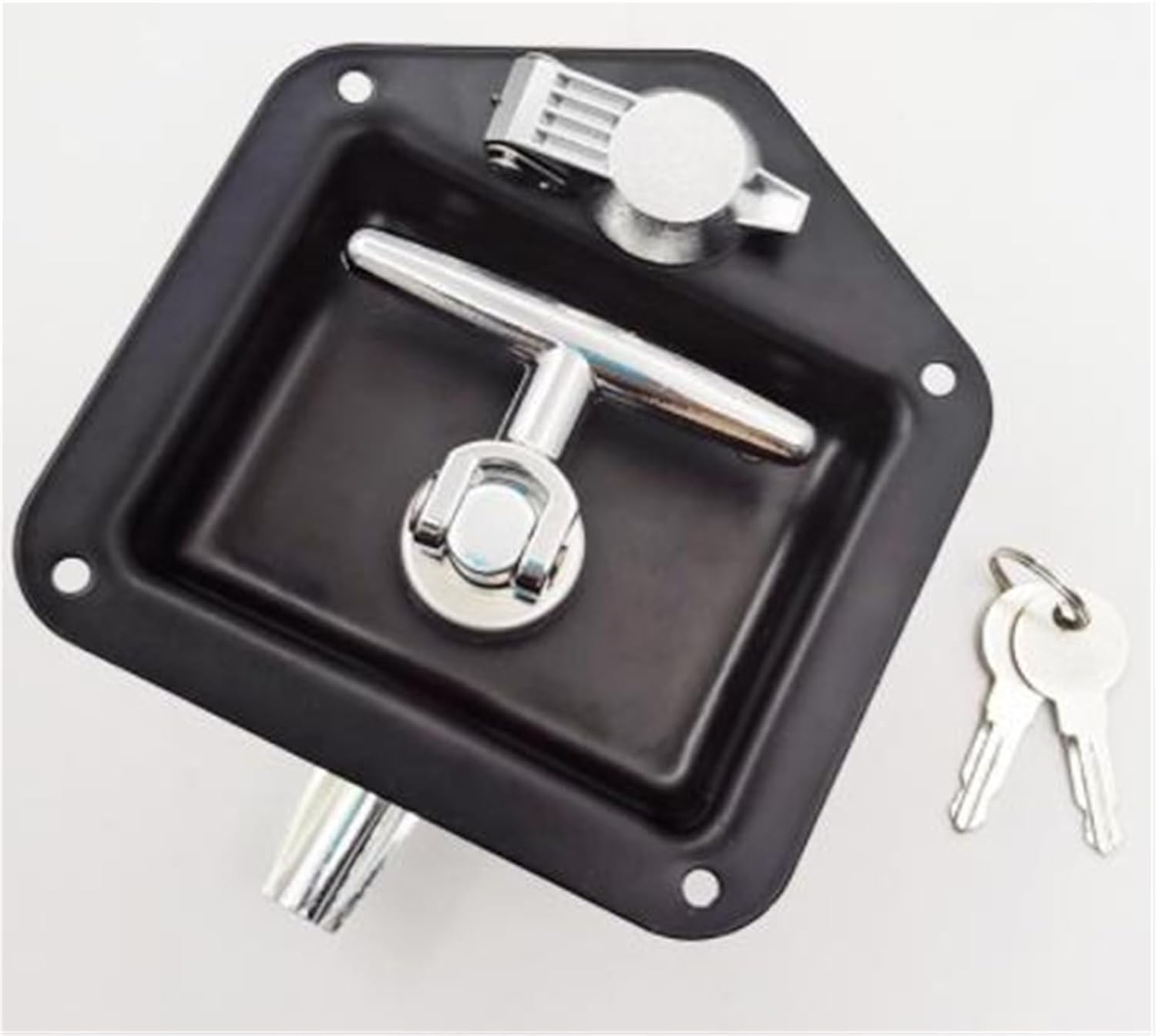 Touring Car Door Lock Motorhome Door Lock Travel Trailer Entry Door Lock with Paddle Deadbolt 1Pcs(Black)