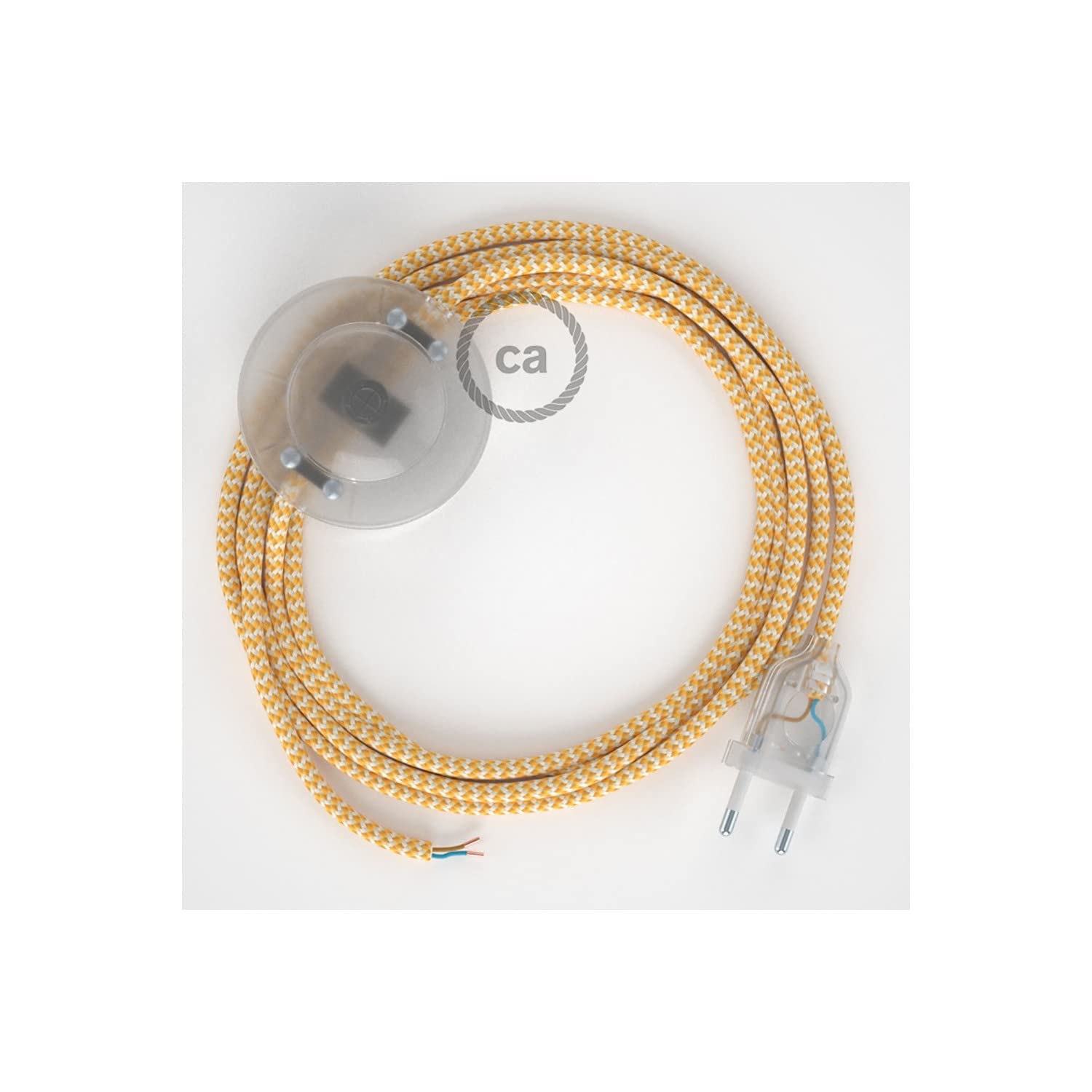 Creative Cables Anschlussleitung Für Stehleuchten – 3 M, Zick-Zack-Kabel In Weiß/Rot Mit Seideneffekt | Inkl. Schalter & Stecker In Weiß