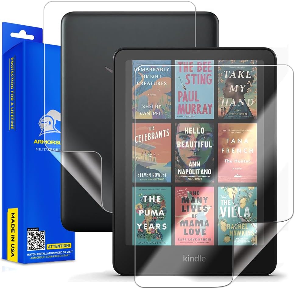 ArmorSuit Full Body Skin Film + Screen Protector for Amazon Kindle Colorsoft (7 Inch, 2024) MilitaryShield HD Clear Film - Made in USA