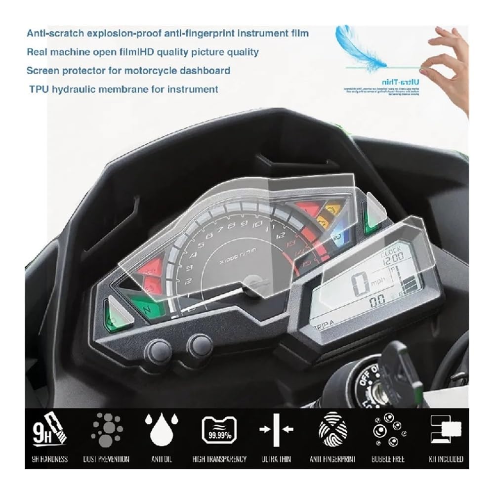 para Kawa&Saki NIN&JA 250R 300 Z250 Z300 Z 250 300, Película para Motocicleta, Instrumento para Tablero, Velocímetro, Película para Pantalla película velocímetro