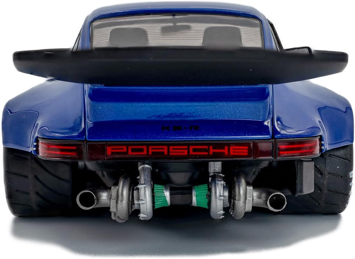 Diecast Model Car Compatible for 2024 Porsche 911 KS-R by Khyzyl Saleem, Dark Blue Metallic, 1/18 Scale Solido S1810503