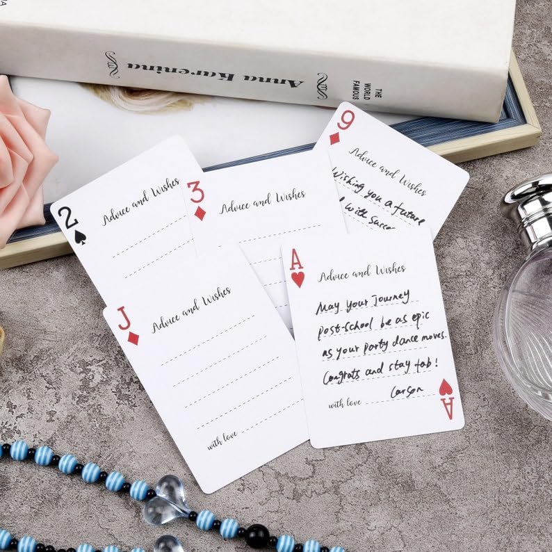 Graduation Party Guest Book Playing Cards, Graduation Cards Class of 2024, High School and College Graduation Gift for Her, Him