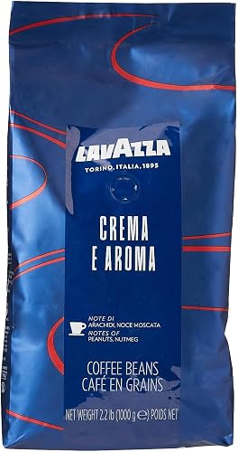 Lavazza Caffè Creme e Aroma Blu, Espresso, Chicchi di Caffè Interi, Tostato, 1000g