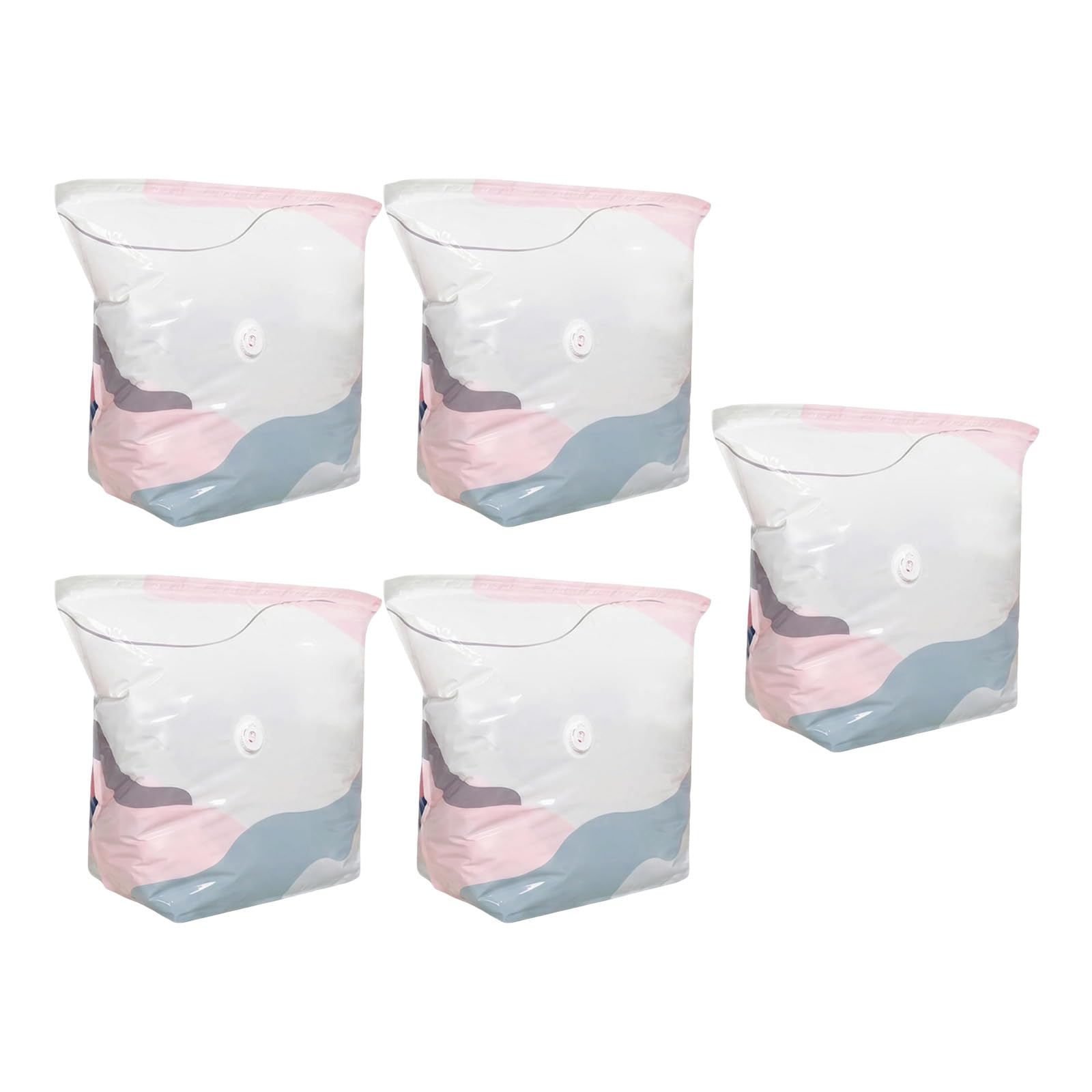 Vacuum Storage Bags Pumpless 5 Pack Compression Organizer for Clothes Bedding, Airtight Closet Travel Guide Vacuum Bags Clothes Bedding Storage Compression Organizer Pumpless Airtight