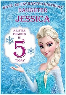 Personalised Frozen Inspired Elsa Birthday Card