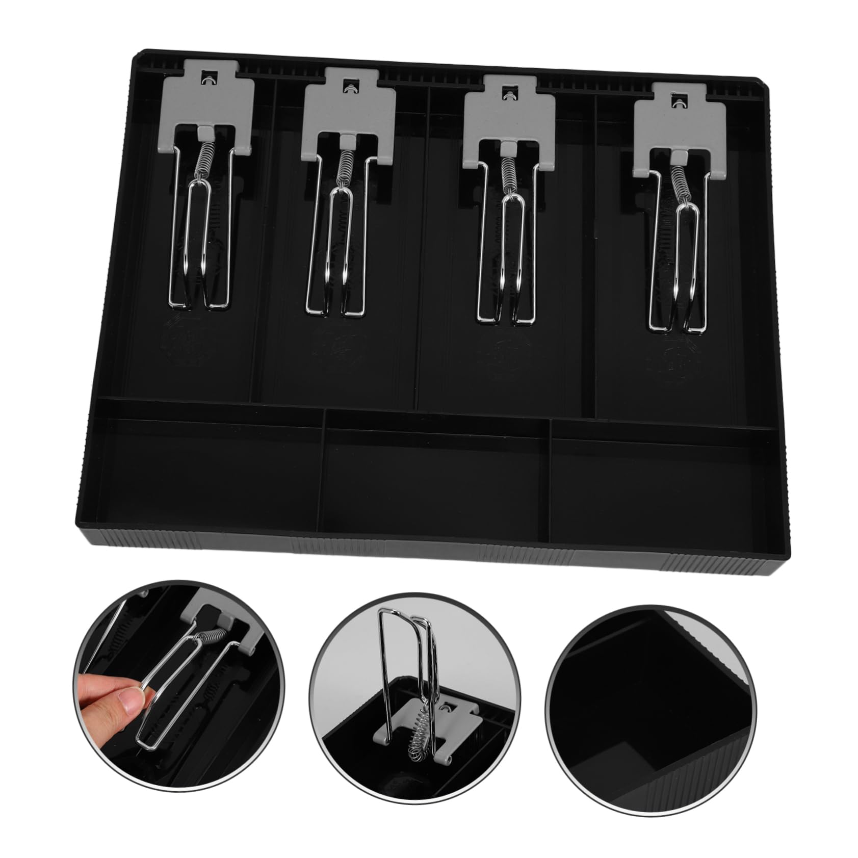 Kassenschale Mit Mehreren Fächern Aus Kunststoff Geldschale Mit Eisenclip Für Kassenschublade Münzschale Und Geldaufbewahrungsständer Praktisch Für Supermärkte Und Convenience