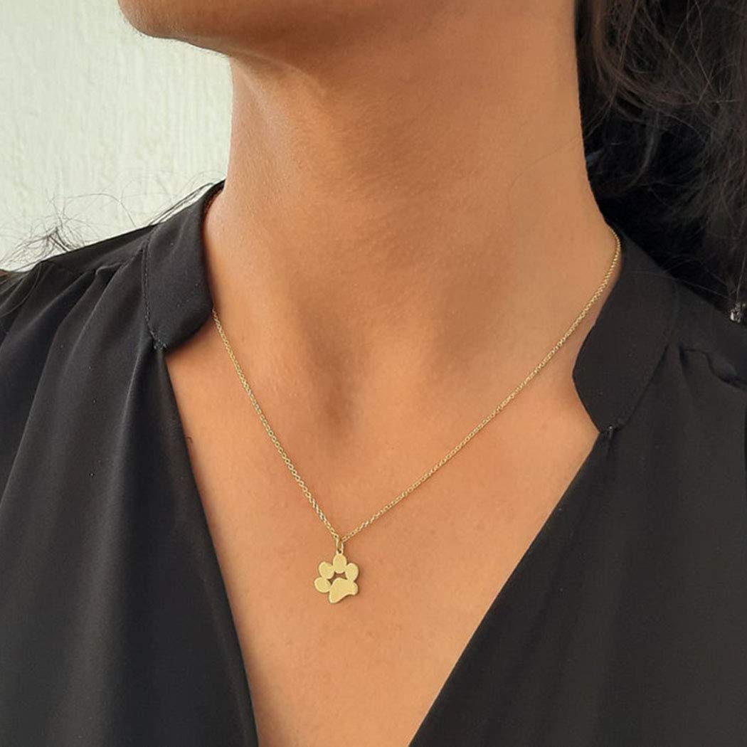 Paw necklace gold Clearance