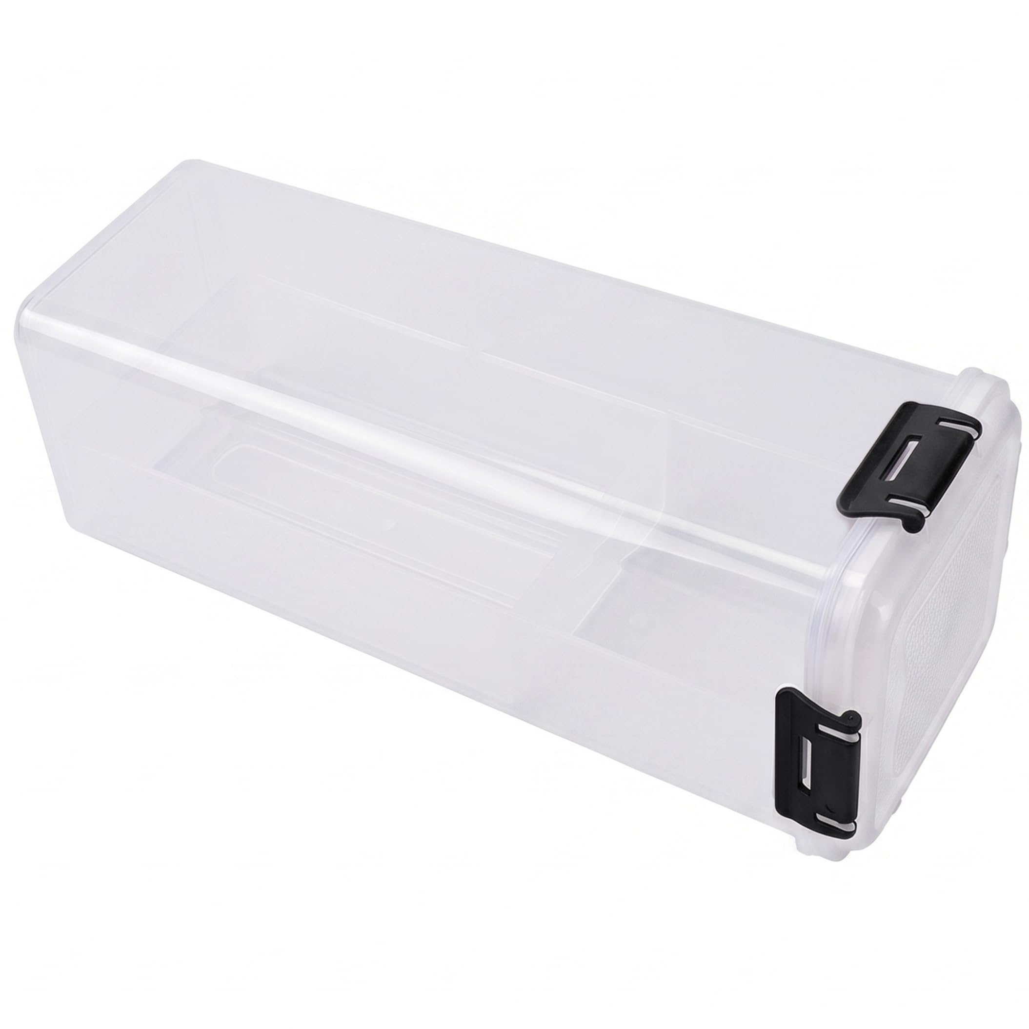 Ginwrek Bread Storage Container Bread Keeper, Airtight Storage Container With Slide-out Drawer For Kitchen Countertop, Black