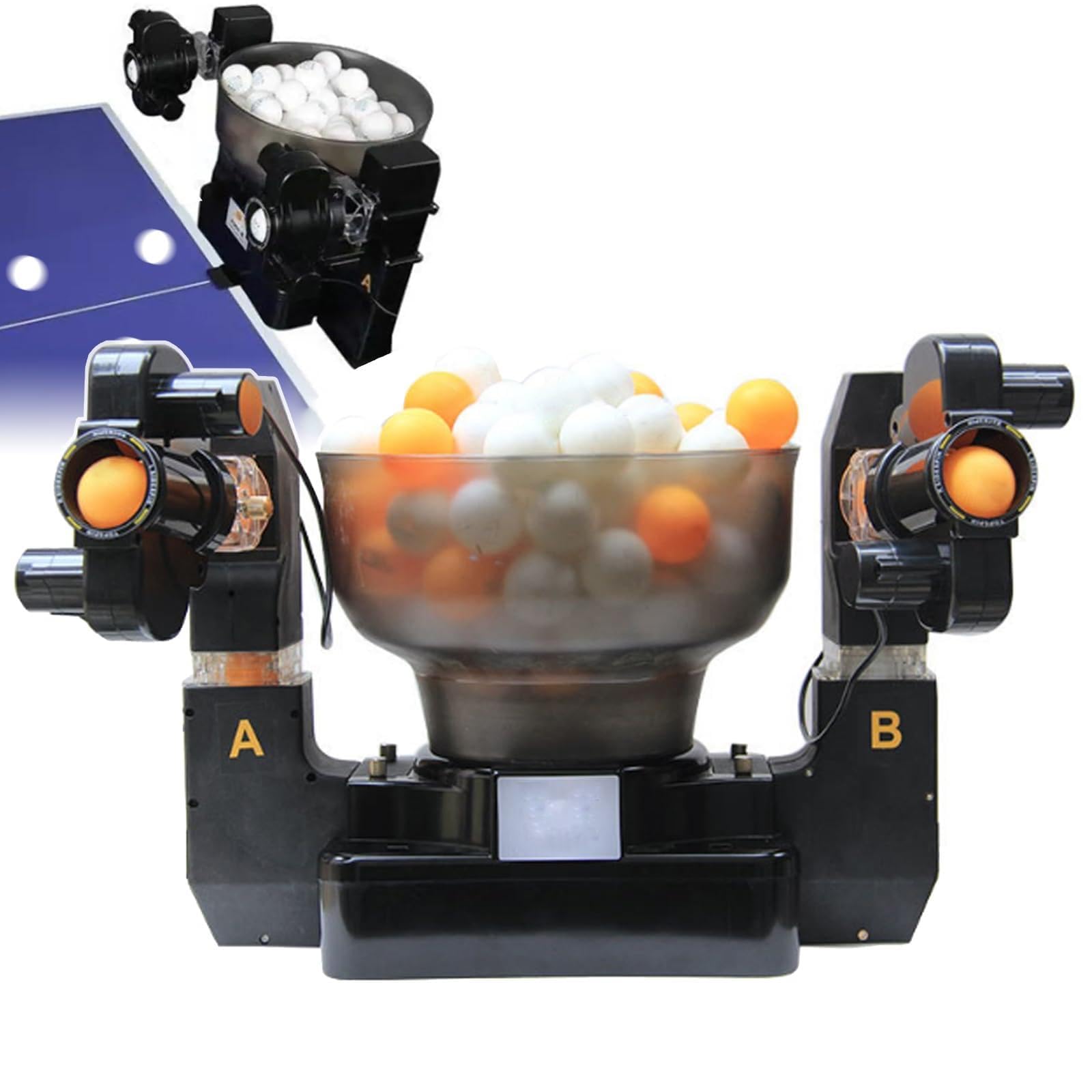 Robot Da Ping Pong, Macchina Per Palline Da Ping Pong, Capacità Massima Di Stoccaggio Palline: 110 + Velocità Di Servizio: 4-40 M/s, Topspin/Backspin/Leftspin, Per Principianti