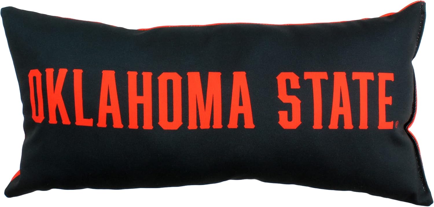 College Covers Everything Comfy Oklahoma State Cowboys 2 Sided Bolster Small Travel Pillow Decorative Pillow 16 x 6