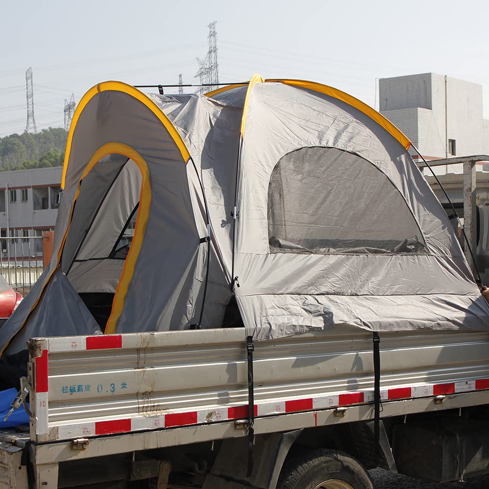 Pickup Truck - Tenda impermeabile, 315 x 180 x 170 cm, per 2 persone, colore bianco e nero, campeggio, pesca, picnic