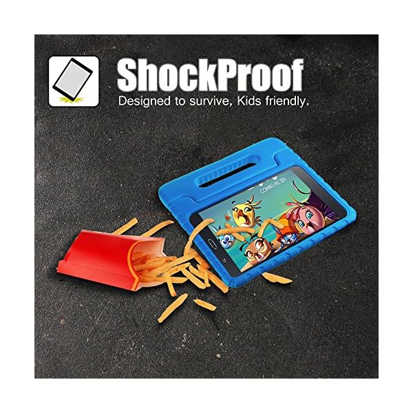 Fintie Shockproof Case for Samsung Galaxy Tab A 10.1 (2016 NO S Pen Version), Light Weight Convertible Handle Stand Kids Friendly Cover for Samsung Galaxy Tab A 10.1 Inch (SM-T580/T585/T587), Blue - Image 5