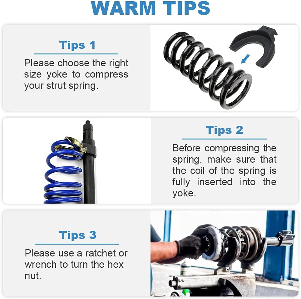 ECCPP Universal Macpherson Strut Spring Compressor Kit Interchangeable Fork Tool Set
