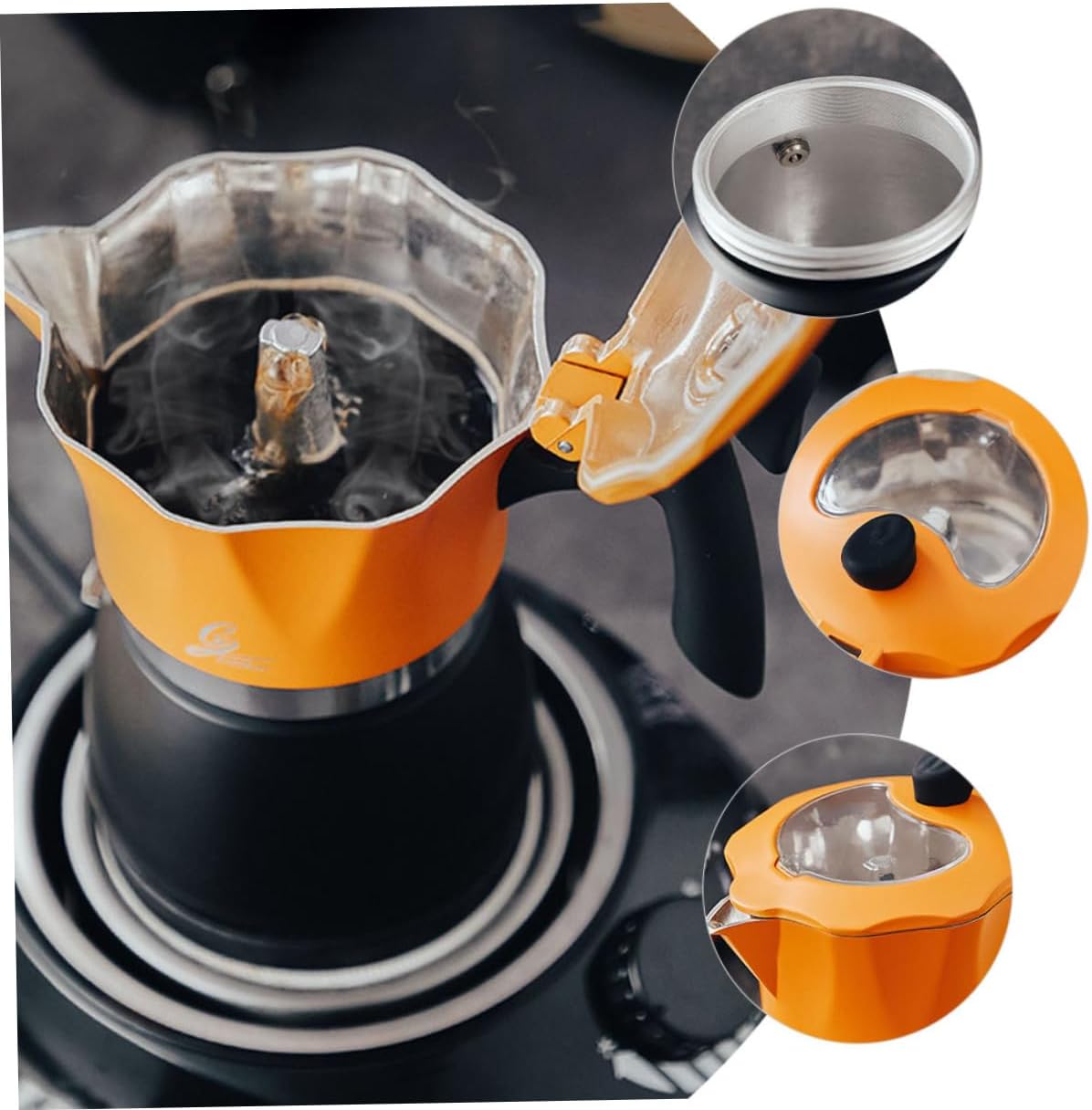 Garneck 1pc Hand Brewing Espresso Coffee Pot Unique Italian Maker for Home Travel Hotel Stylish Capacity for Coffee