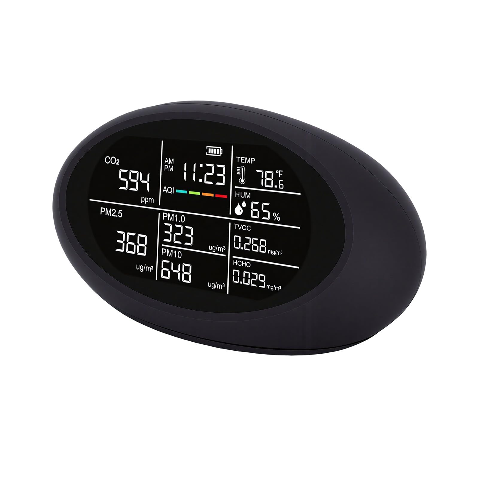 Monitor Portátil de Calidad del Aire para Hogar Oficina, 10 en 1