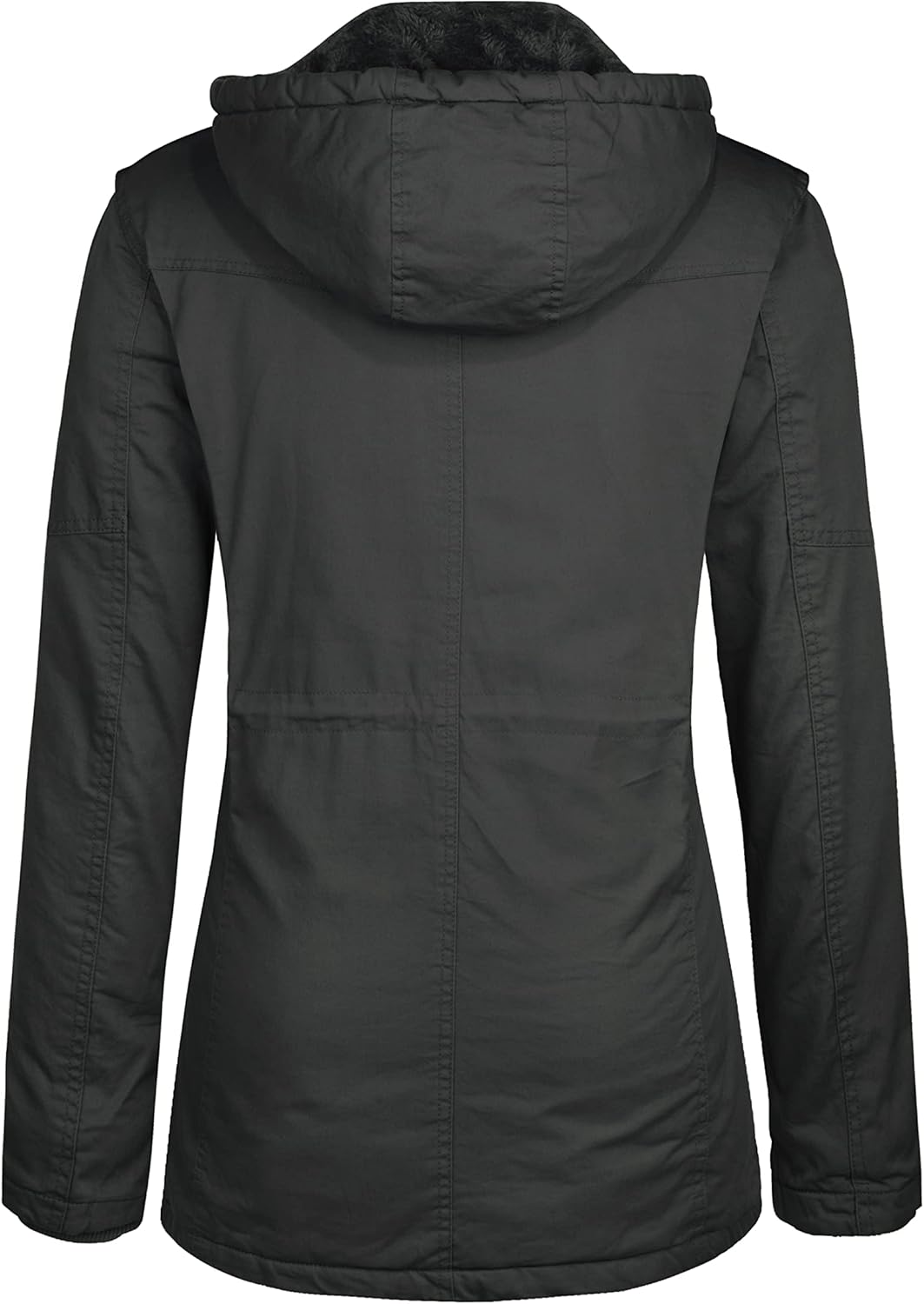 wantdo Women's Winter Parka Coat Sherpa Lined Warm Cotton Jacket with Removable Hood - Image 2