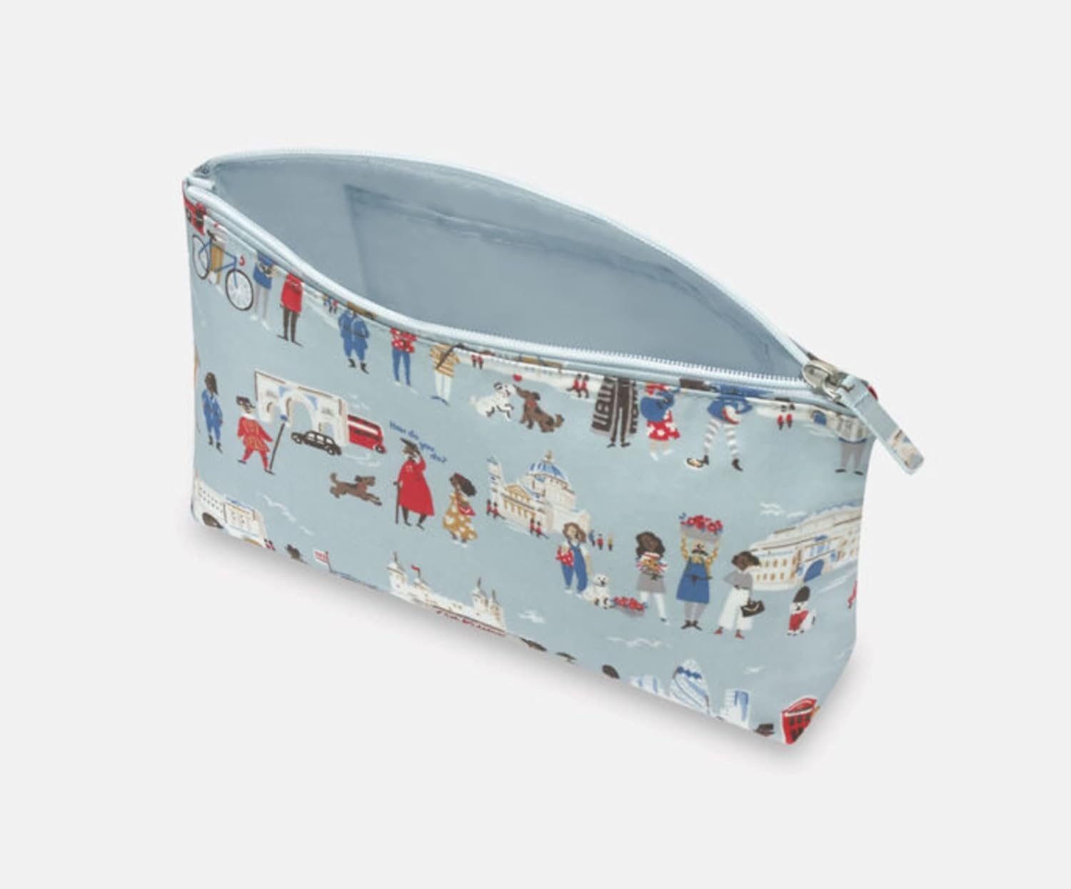 Cath Kidston London People Zip Cosmetic Bag Powder Blue BigaMart