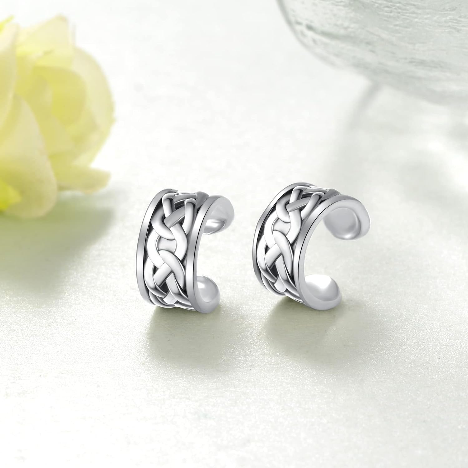 Viking Ear Cuffs 925 Sterling Silver Celtic Ear Cuff Earrings Unisex Vintage Jewelry Birthday Gifts