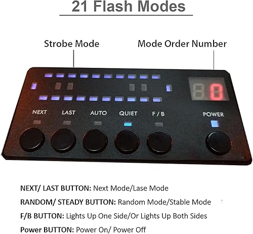 Miniatura 3 de VAGMI 12V-24V ámbar blanco advertencia de emergencia estroboscópica 55" COB LED barra de luz flash para camión remolque construcción vehículo coche,