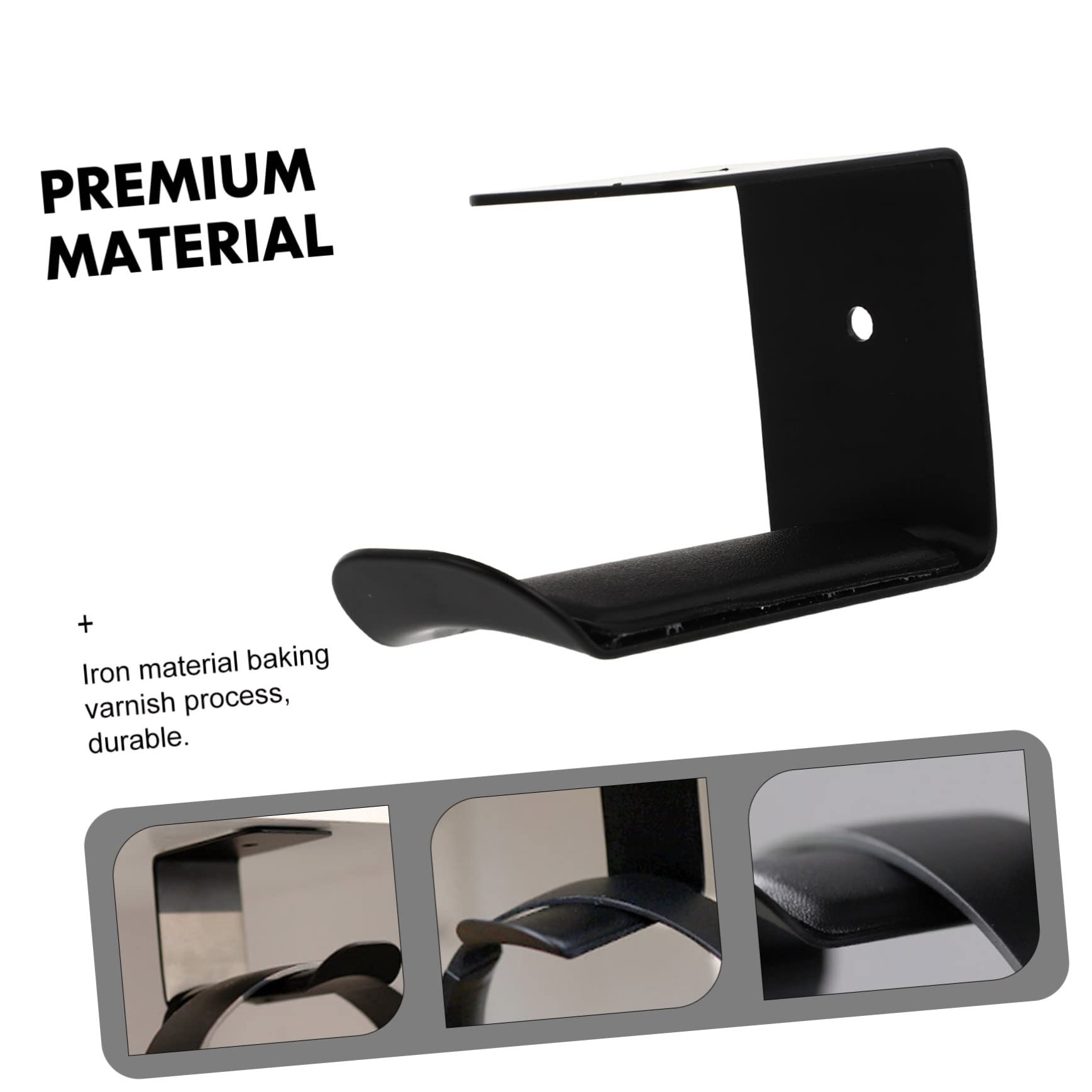 HOMSFOU 3juegos Soporte Para Auriculares Sin Taladro Montaje Adhesivo Para Headset Soporte De Pared Para Auriculares Diseño Curvado y Para Mantener Organizados Los Accesorios De