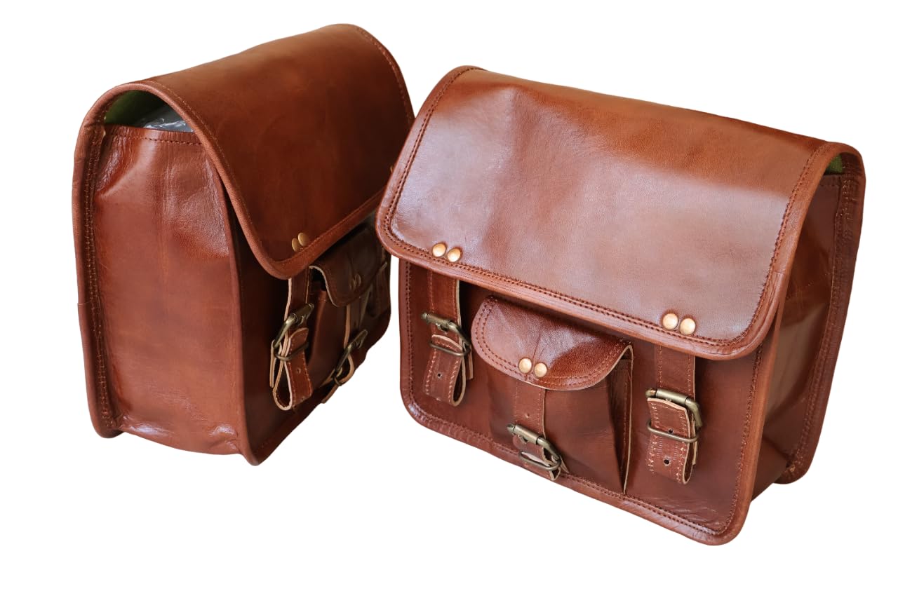 Borsa Da Bici In Vera Pelle E Tela Gusti - Per Manubrio, Con Sistema Klickfix, Traforabile A Spalla, Marrone - 5