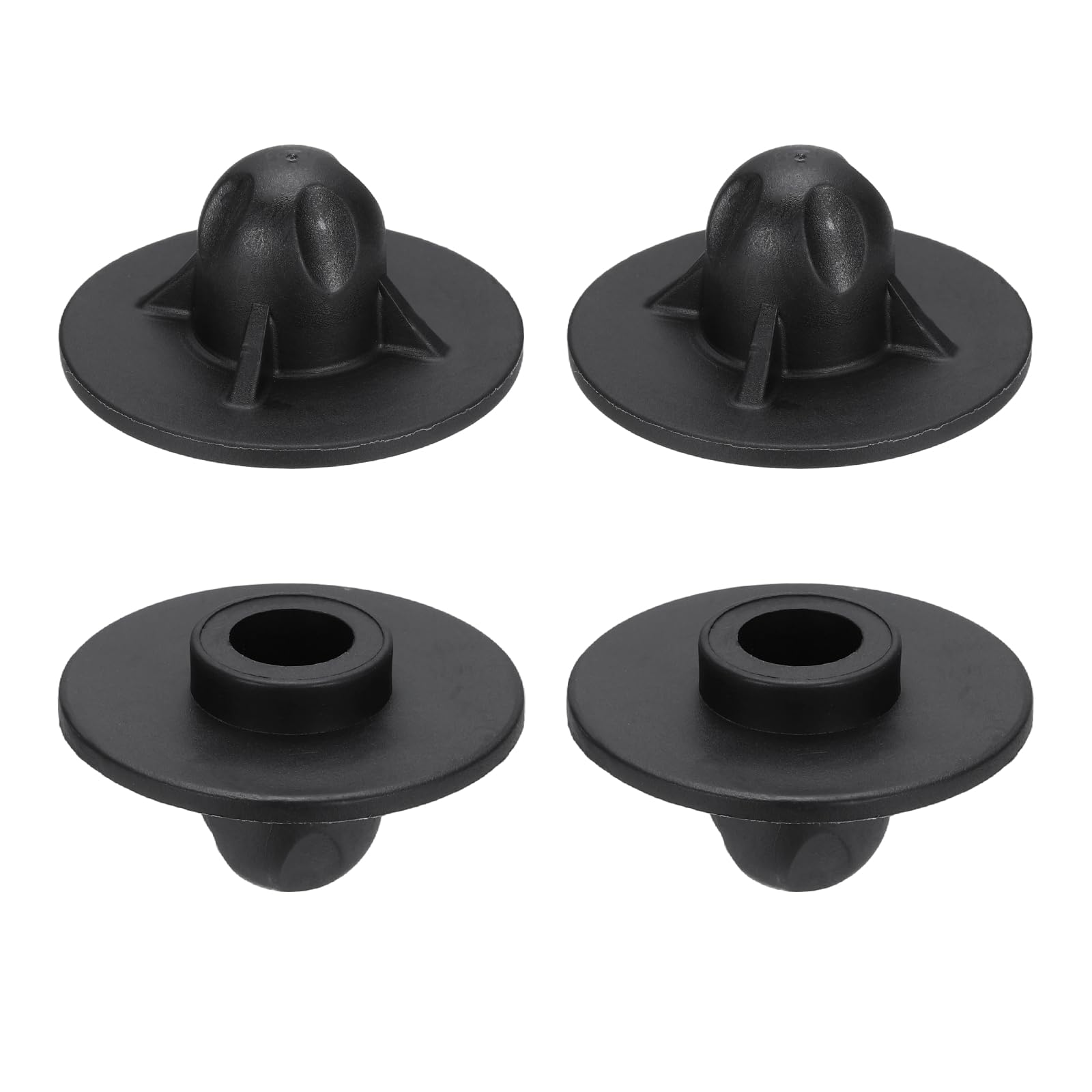 YELARXI Camping Chair Legs Cap, Non-Slip Foot Cover Replacement Chair Table Leg Pads Moon Floor Protectors Reduce Noise 0.51" & 4Pcs & Black-Fitting for (Outdoor/Camping/Picnic/Patio)