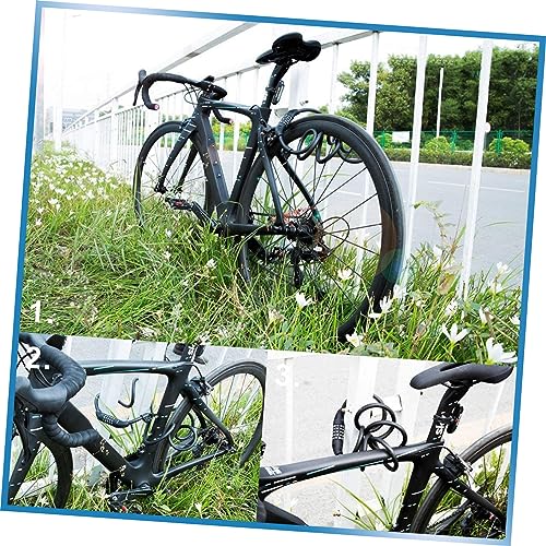 Cadenas à code pour vélo avec câble noir flexible et résistant
