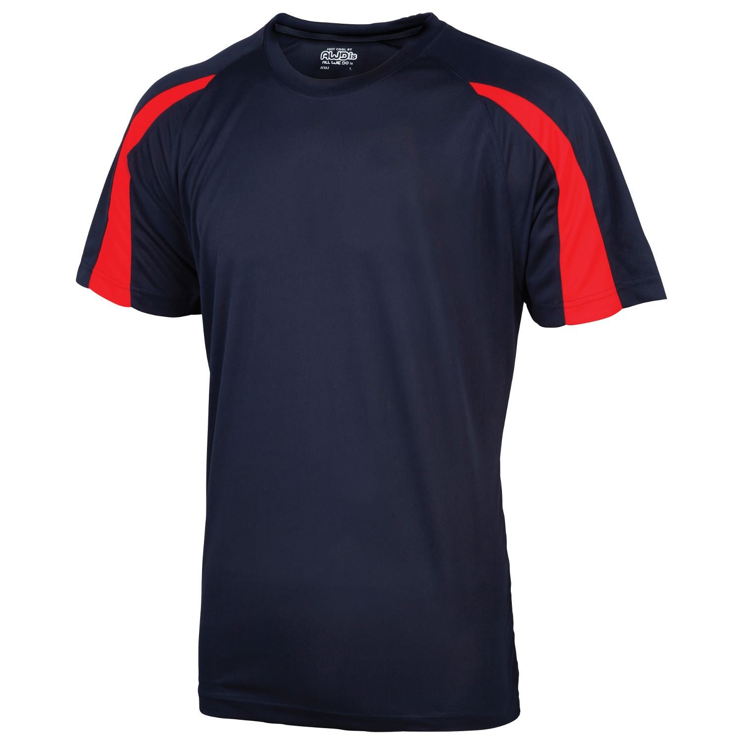 Awdis Blue Cool Kids Contrast T-Shirt Jc003b French Navy/Fire Red 12-13 Years