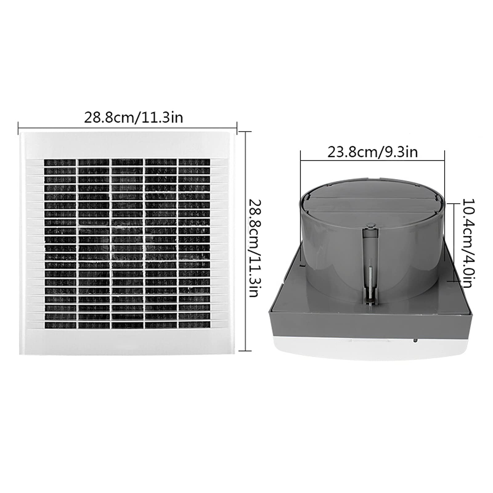 Ventola di scarico 6 "8" Ventilatore di scarico MUTE FINESTRA FINESTRA VENTILATORE VENTILAMENTO PER IL BAGNO STOCCIO ELETTRICO Ventilatore di scarico a due vie Eith Telecomando, Bianco aspiratore da c