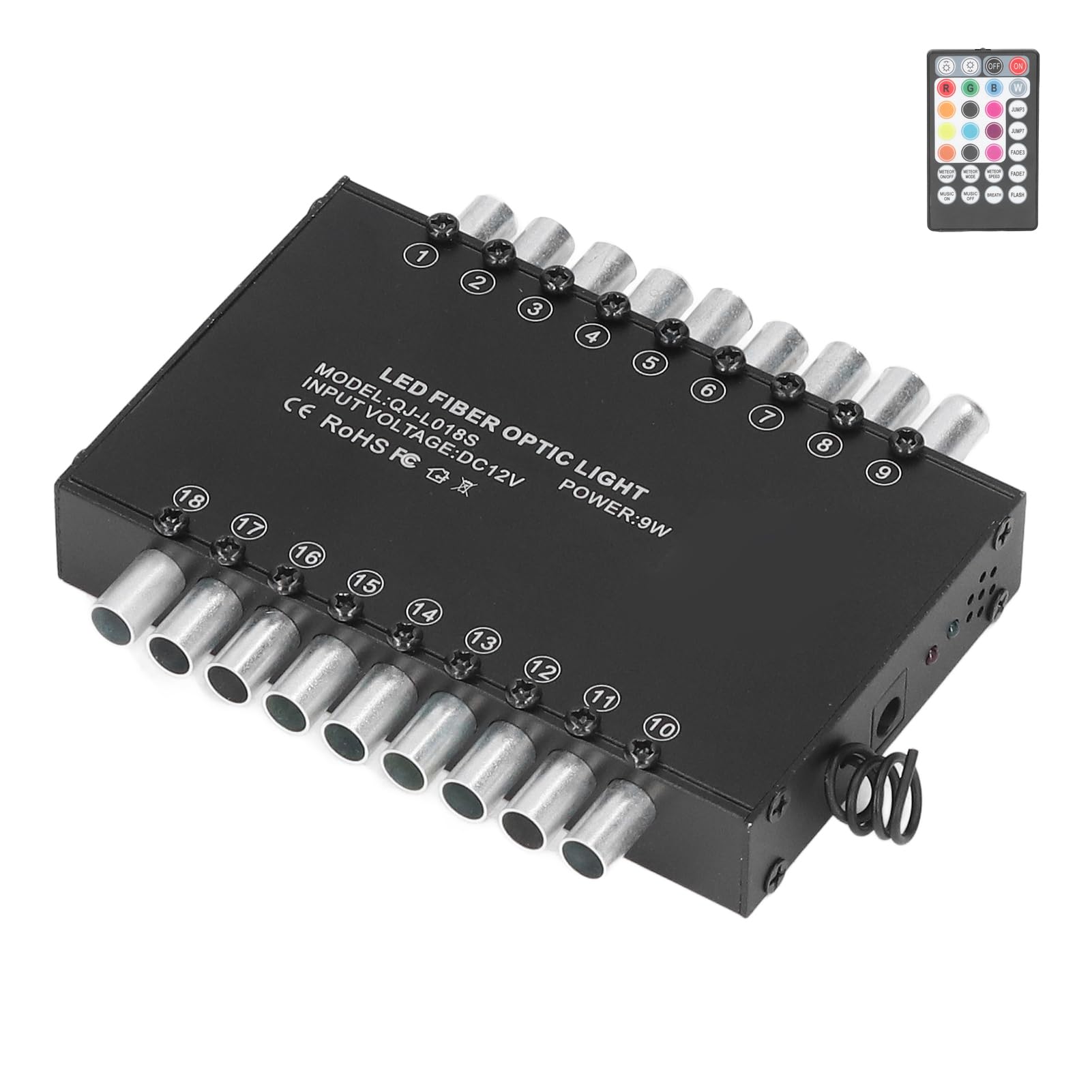 Hyuduo LED Fiber Optic Light RGBW Bluetooth APP Control 18 Hole Ambient