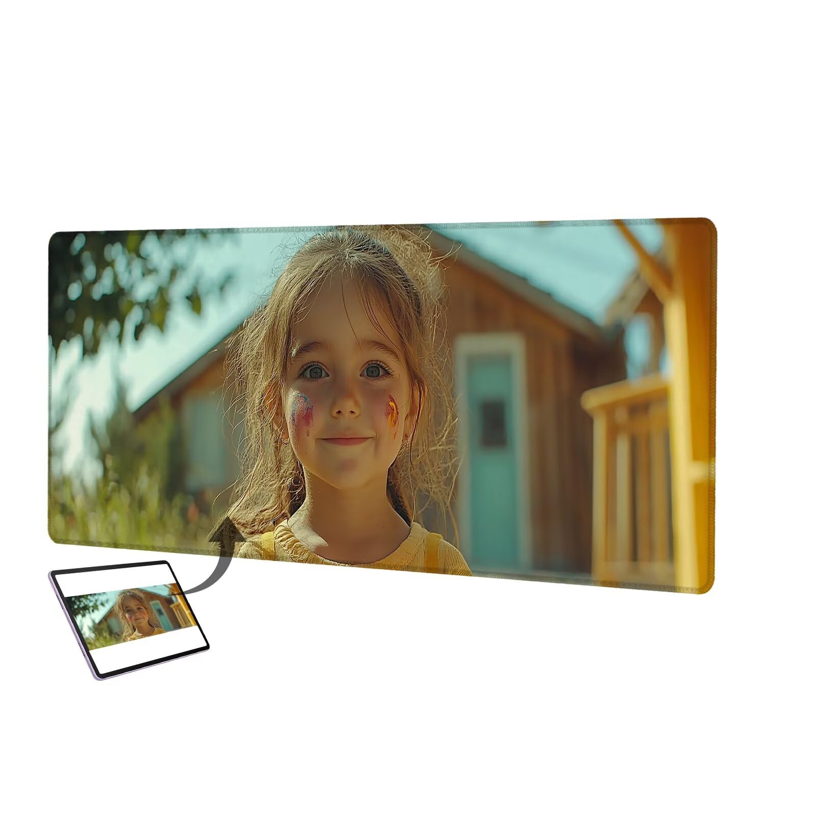 Alfombrilla Ratón, Alfombrilla Ratón Personalizada, Gaming Tapete Escritorio Ordenador 1200x600mm, Impermeable Protector Escritorio Personalizada, Regalos Personalizados con Foto, Regalo Original K-7