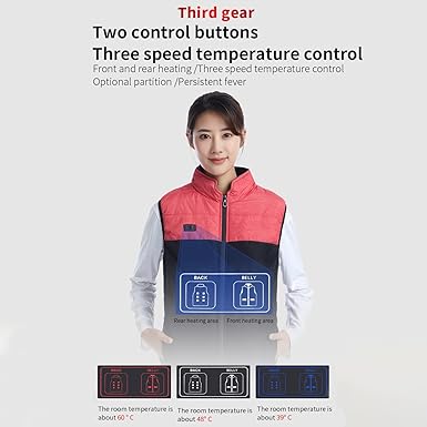 Veste Chauffante D'hiver Gilet En Fibre Métallique Coussinets Chauffants Vêtements Chauffants