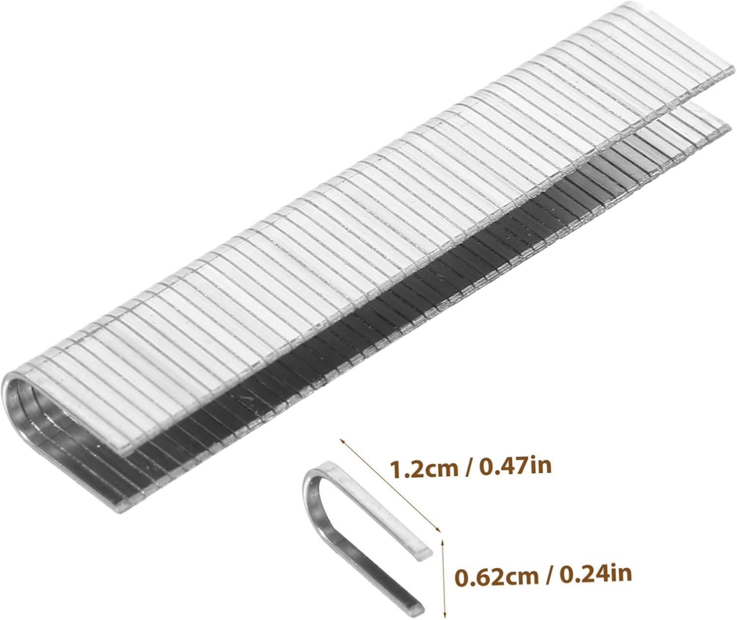 HOMSFOU 1000pcs U-Shaped Nails Carbon Steel Brad Nails for Upholstery Woodworking Heavy Duty Stapler Staples