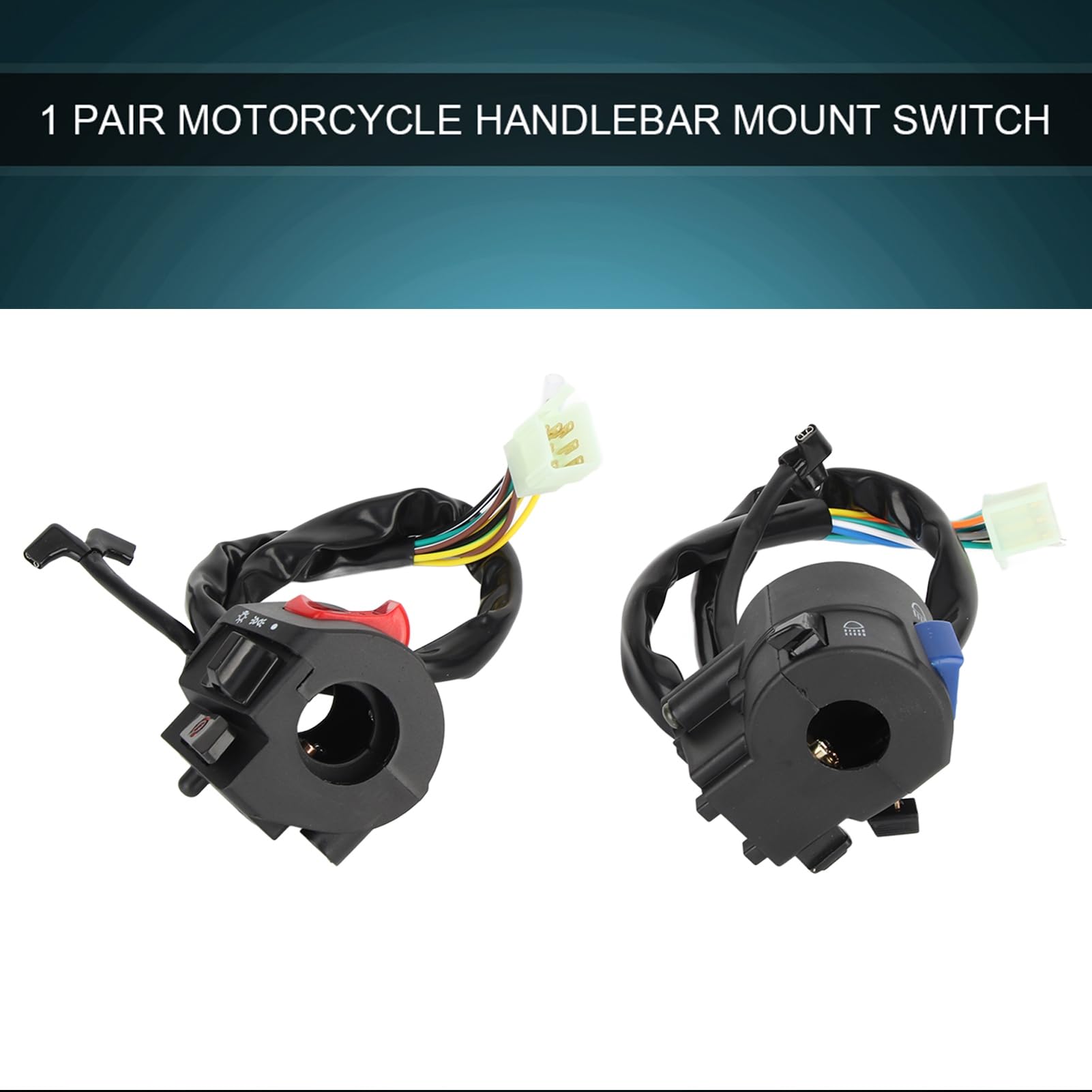 Interruttore Del Manubrio per Mm 7/8 Pollici, Interruttore Pulsante Moto, Interruttore 3 Posizioni Manubrio, Interruttore Manubrio 3 Velocità, per Scooter per Bici Elettrica