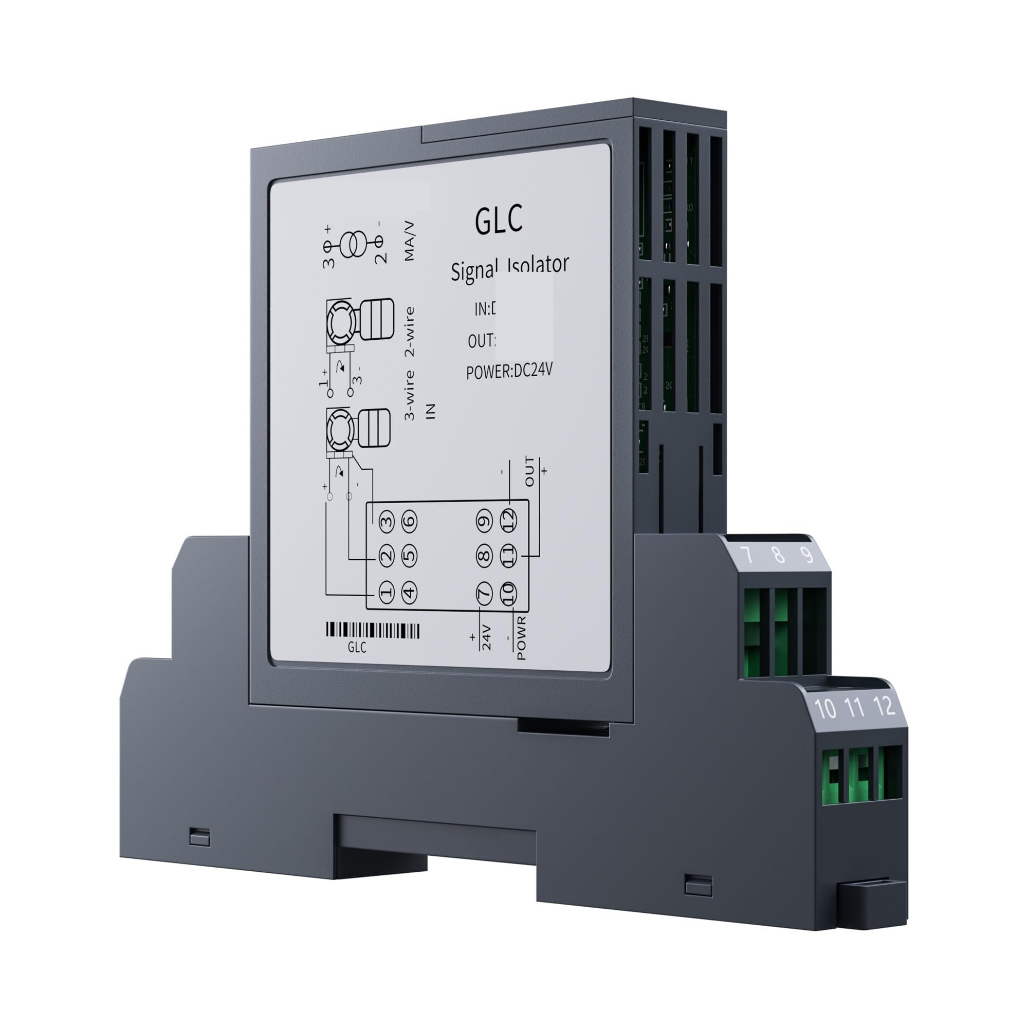 1 Ingresso 2 uscite DC24V 0-75mV a 4-20mA 0-10V Generatore di Segnale analogico(1-5v Output)