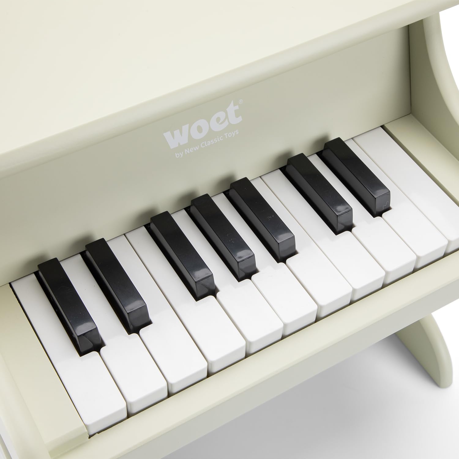 Woet Drewniany fortepian dla dzieci - edukacyjny instrument muzyczny z 18 klawiszami - Muzyczna zabawka do przebudzenia - z książeczką z piosenkami - od 3 lat - Prezent dla dziewcząt i chłopców