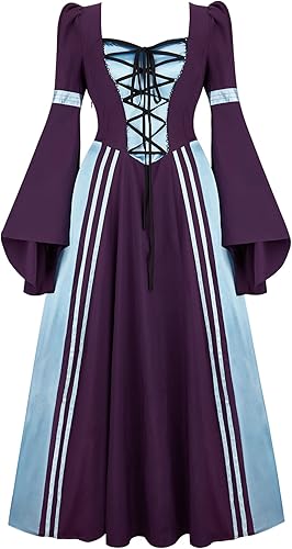 Vestido renacentista para mujer, vestido medieval para disfraz de feria renacentista, vestido medieval de reina