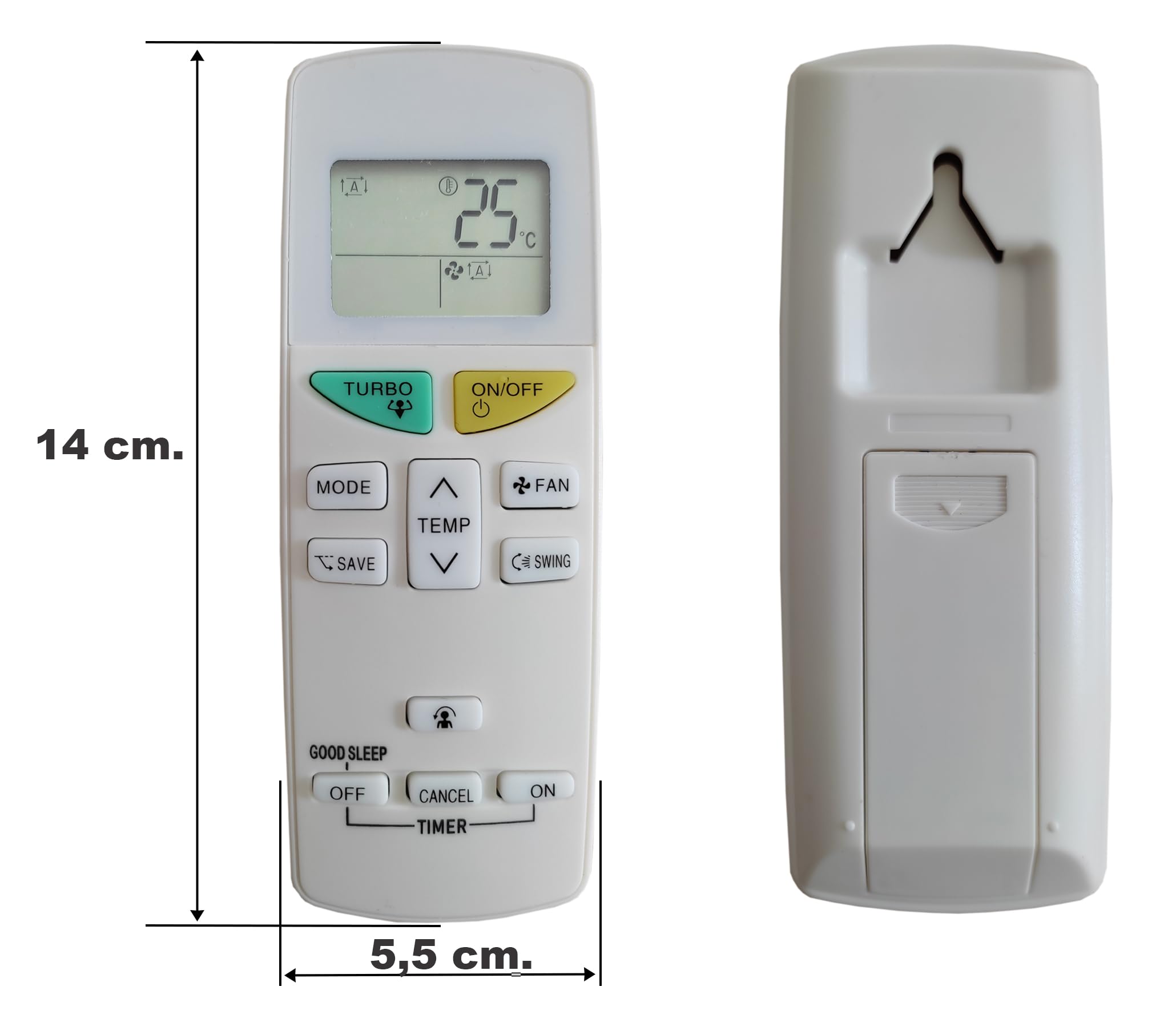 Wellclima telecomando ARC470A1 per condizionatore compatibile con Daikin e Siesta serie ARC470** (A1, A2, A3, A4?.. A21) con ARC455A1, ARC469A5 | per climatizzatore, pompa di calore, inverter