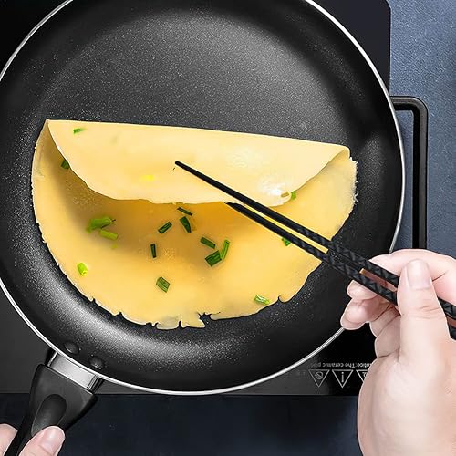 Miniatura 6 de Palillos, YFWOOD 5 pares de palillos de fibra de vidrio - Palillos japoneses chinos reutilizables, aptos para lavavajillas, antideslizantes, 9.6